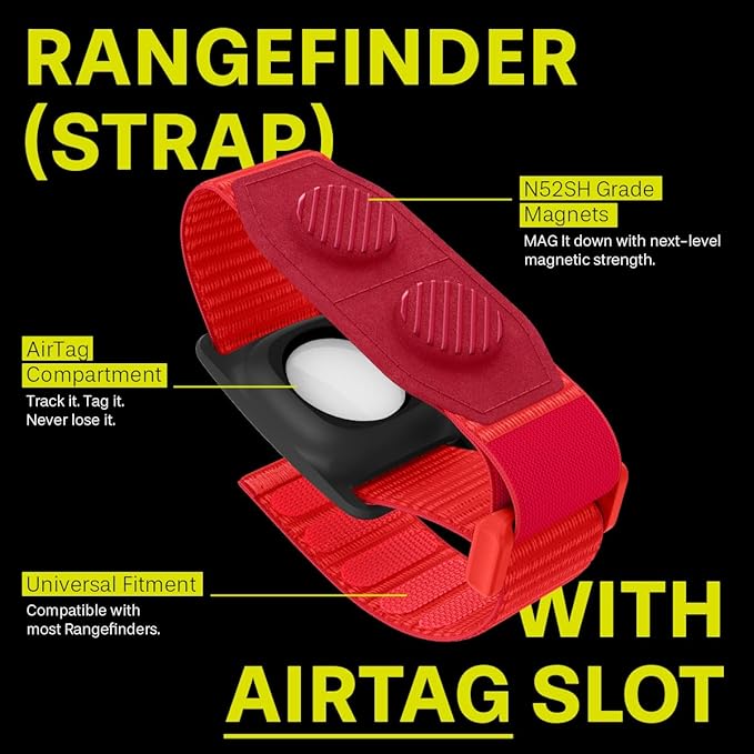 Spigen MAG-iT Magnetic Golf Rangefinder Strap Designed for AirTag/TagMe Tracker and GPS for Golf Cart