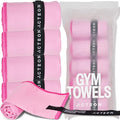 Acteon Microfiber Gym Towels 5 Pack – Quick Dry, Silver ION Odor-Free, Super Absorbent Sweat Towels for Women, Workout, Yoga, Pilates, Tennis, Running, Swimming, Travel – 16x30.5 Inch (Lavender Rose)