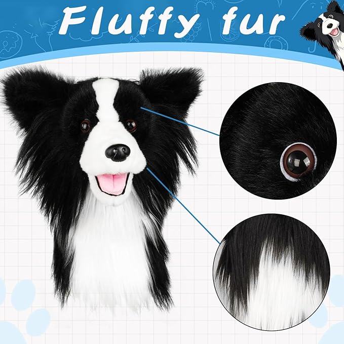 Craftsman Golf Golden Retriever Yorkshire Terrier Bernese Mountain Dog Border Collie Soft Cute Soft Plush Animal Driver Wood Headcover Head Cover Travel Protector Gifts for Men Women