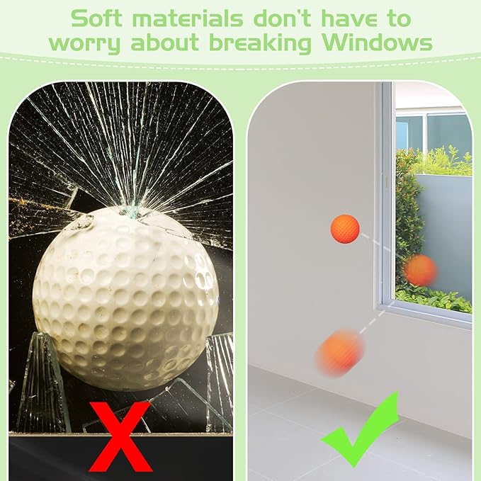 Yilloog 120 Pack Foam Golf Practice Balls Bulk, Soft Foam Balls for Golf Practice, Realistic Feel and Limited Flight Training for Indoor or Outdoor Party