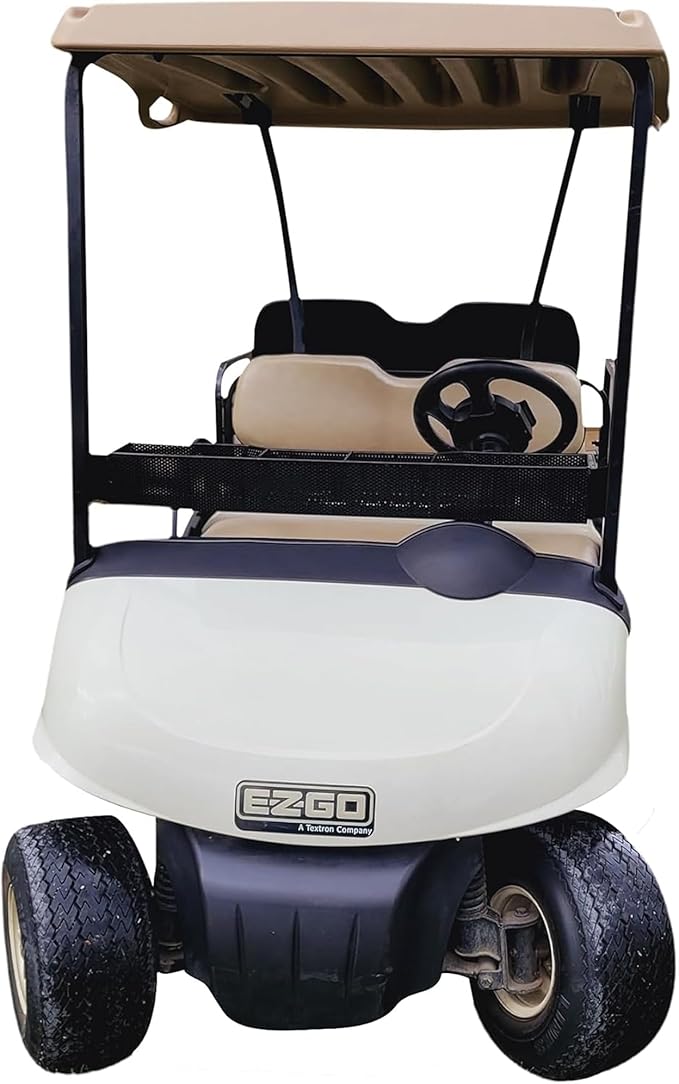 Huskey Golf Cart Front Basket Storage Basket Dash Basket Compatible W/EZGO TXT/RXV,Club Car DS (2000.5+) Precedent/Tempo/Onward,Yamaha G29 Drive2 2007+ One Piece Solid Design & Larger Compartments