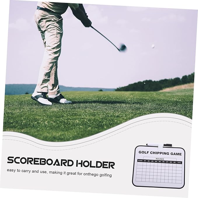 BESPORTBLE Golf Scoreboard Double-Sided Dry Erase Whiteboard for Accurate Score Tracking Portable Erasable Scoring Board for Men and Women Golfing Events