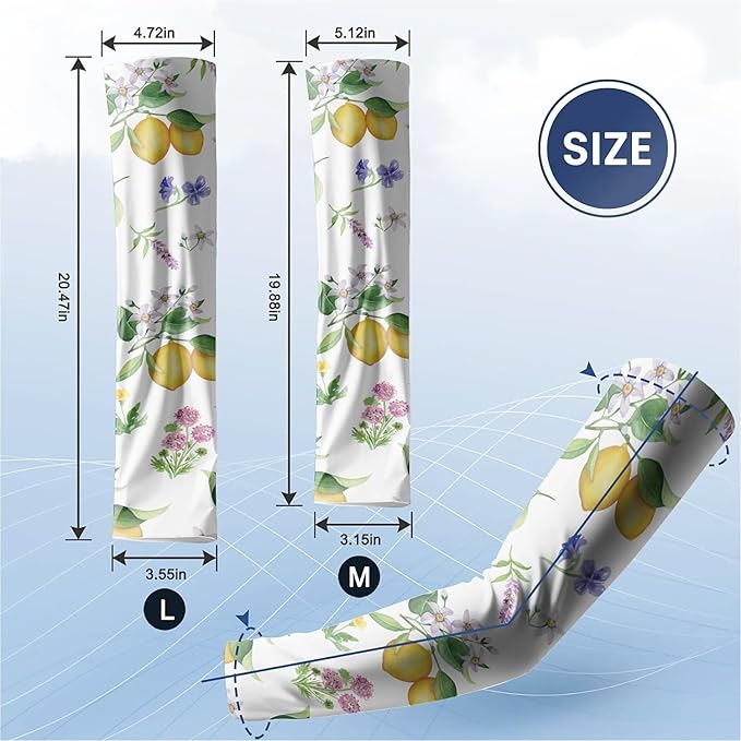 Cooling Arm Cover For Men & Women - Uv Sun Protection Arm Sleeves For Driving Golfing Fishing Cycling Hiking (L)