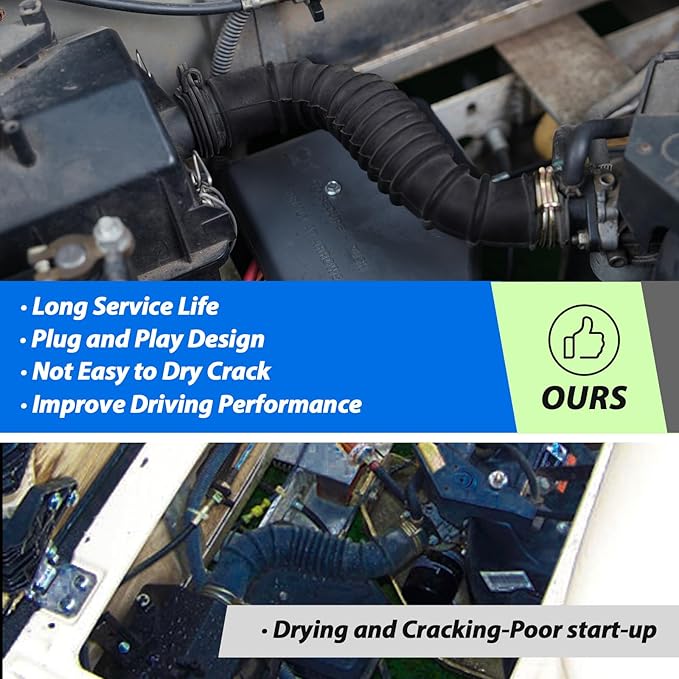 Club Car DS Air Intake Hose and Crankcase Vent Tube Repair Set for Club Car DS 1998-UP Gas Golf Carts，Replace OEM # 101837101 101971301 1016572 1017466