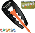 Ball Badge HeightRight Adjustable Golf Tee Height Tool – Precision Tee Height Setter for Consistent Swings, Durable Aluminum Design, Easy-to-Use Golf Training Aid