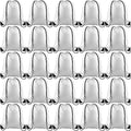 KUUQA 50Pcs White Drawstring Backpack Bulk Drawstring Bags String Bags Storage Bags Gym Backpack for Sport Gym Traveling