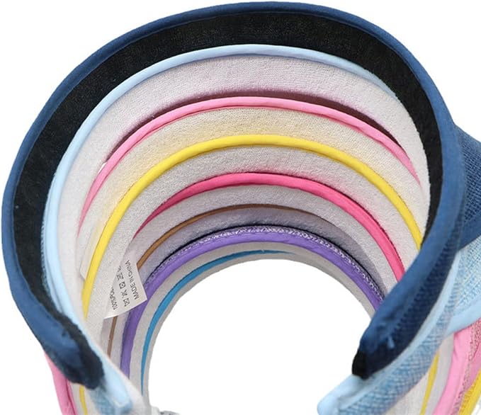 Cloth Covered Slip-On Visor for Women, Adjustable Cap Sports Sun Visors for Men