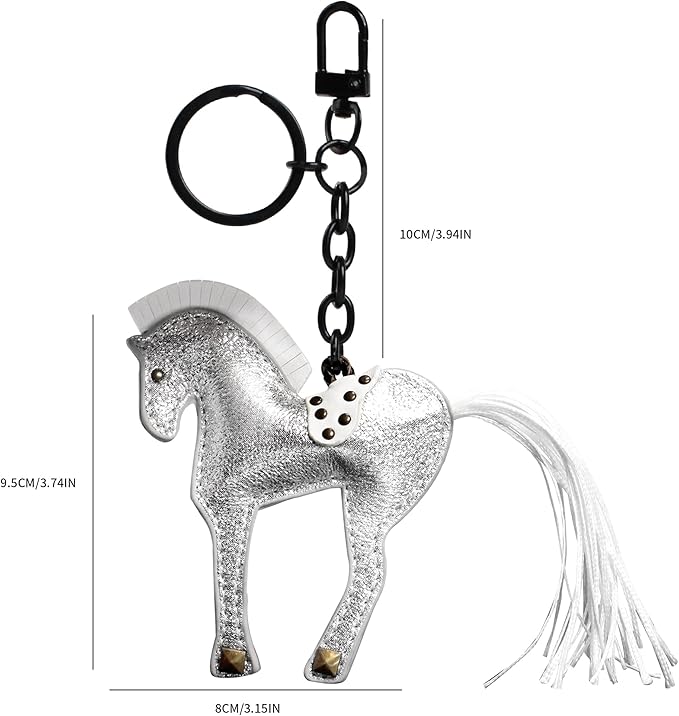 Horse Keychain, Hanging Charm Accessory for Purse, Bag and Backpacks Pony Key Chain for Women