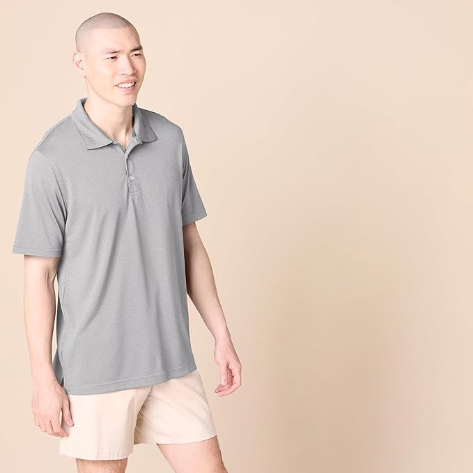 Amazon Essentials Mens Golf Polo Shirt, Moisture-Wicking Quick Dry, Short Sleeve