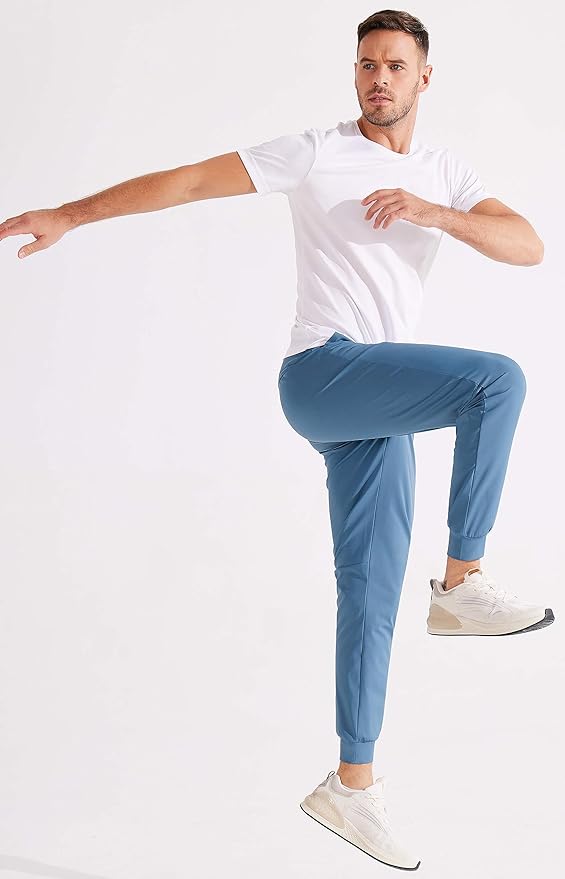 Libin Men's Golf Pants Joggers Lightweight 3 Pockets Slim Fit Soft Stretchy Tapered Work Dress Athletic