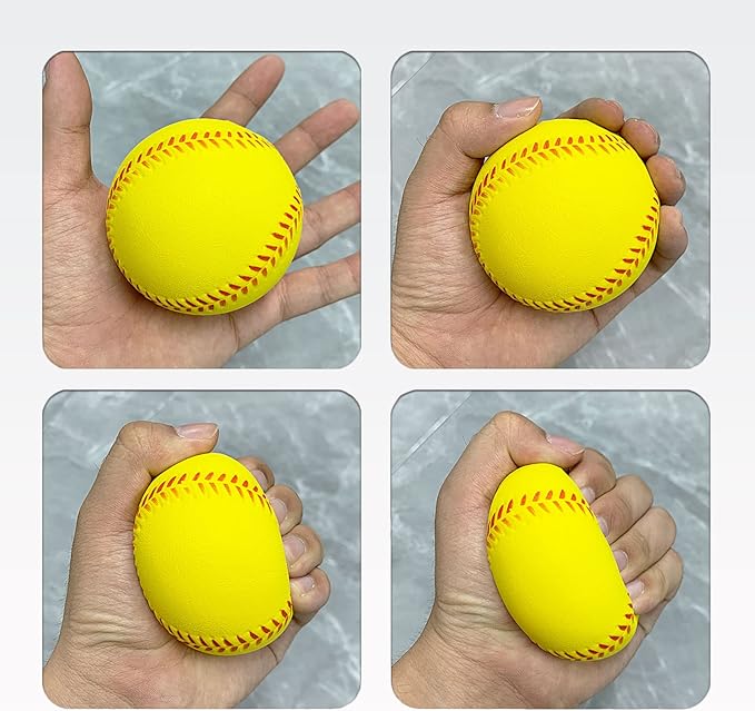 Soft Baseballs, Foam Training Baseball 12 Pack for Kids Regulation Size Foam Baseballs for Soft & Safe Throwing, Catching and Batting Practice