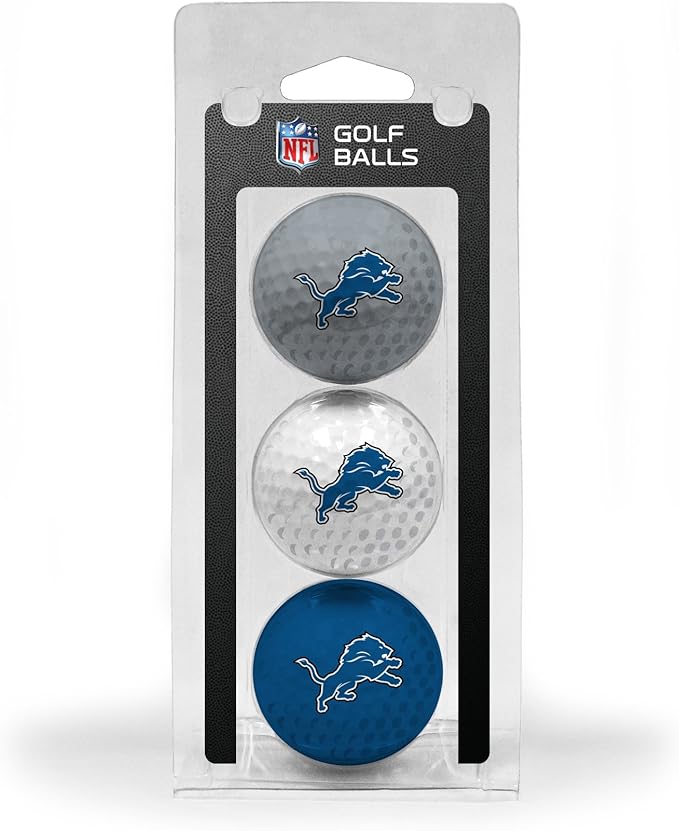 Team Golf NFL Regulation Size Golf Balls, 3 Pack, Full Color Durable Team Imprint