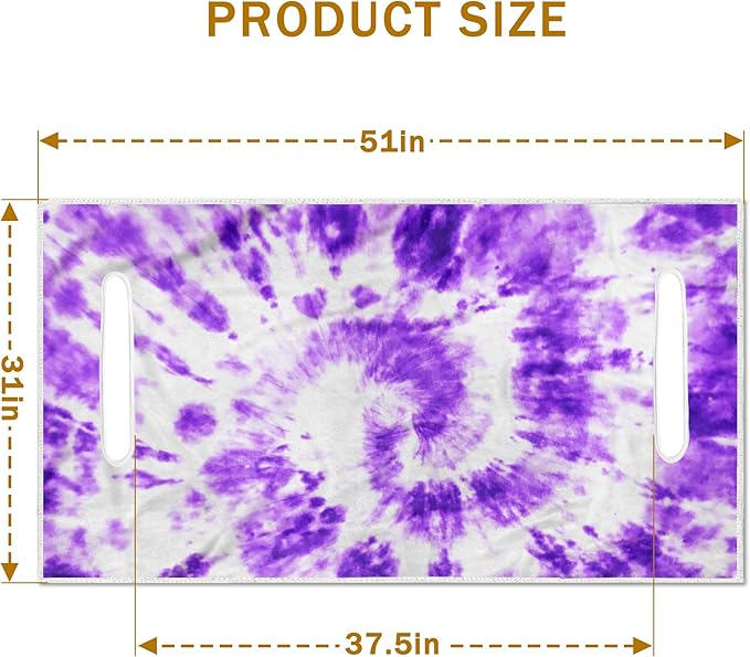 YOKYHOM Golf Cart Seat Covers, Tie-dye Purple Golf Cart Front Seat Towel/Blanket Fit for EZGO/Yamaha/Club Car and More Golf Carts, 100% Microfiber, Keeps Your Seat Cool and Clean, 51''x 31''