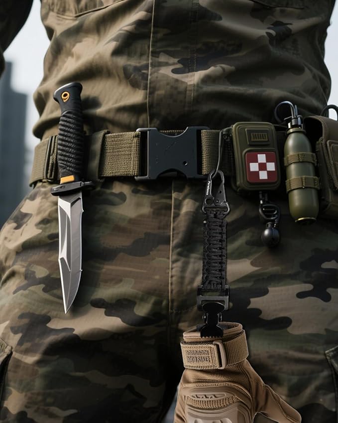 Tactical Glove Clips Work Glove Holders Strap w/Metal Alligator for Duty Belt Backpack Camping Hiking Construction