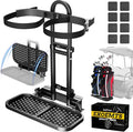 Universal Foldable Golf Cart Rear Seat Bag Holder, Upgraded Golf Cart Rear Seat Bag Rack Fits 8-Inch Max Width Safety Grip Bar, for EZGO Club Car Yamaha, Preinstalled, Space-Saving, No-Drill