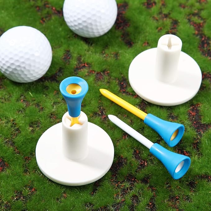 12 Pieces Golf Range Tees Set Rubber Golf Tees for Mats Driving Range 6 Pieces for Practice Mat Mixed Size