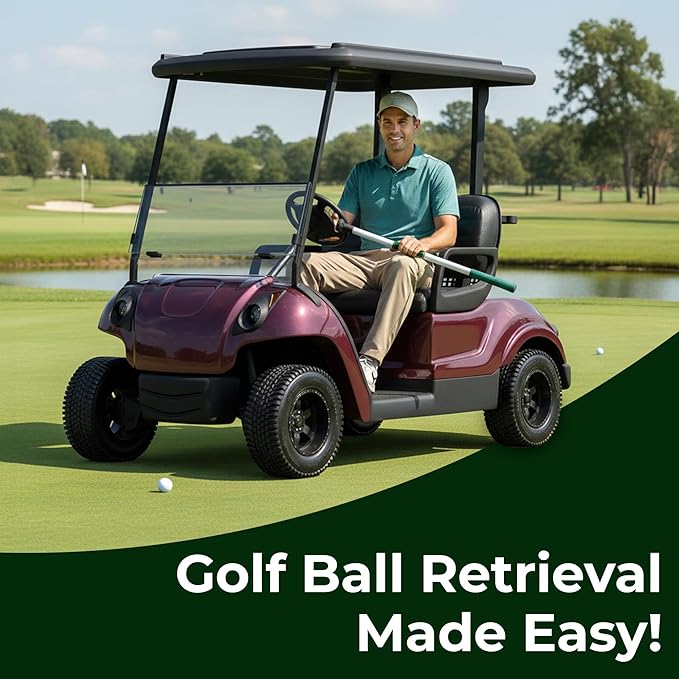 TAMP-IT 24" Gimme Grabber Golf Ball Retriever – Lightweight Pickup Tool, Easy Retrieval, Ideal for Scramble Play & Personal Use, Water Retriever Tool, Picker Upper Grabber, Non-Slip Golf Ball Picker