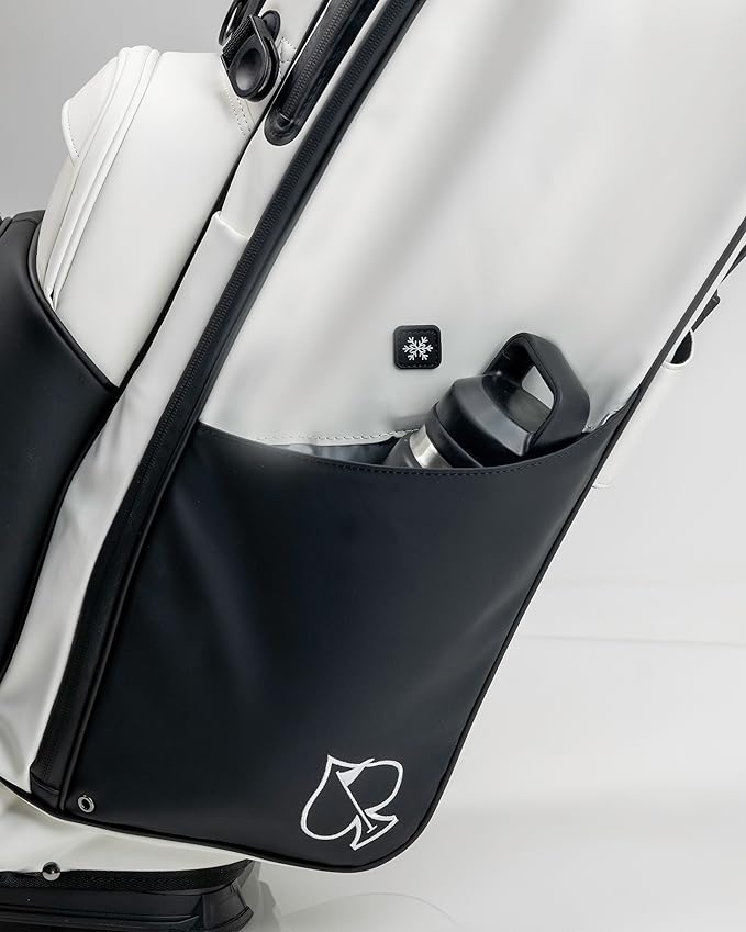 Pins & Aces Player Preferred Golf Bag - Premium Design, Lightweight Golf Bag with Stand - Velvet-Lined 5-Way Club Divider System