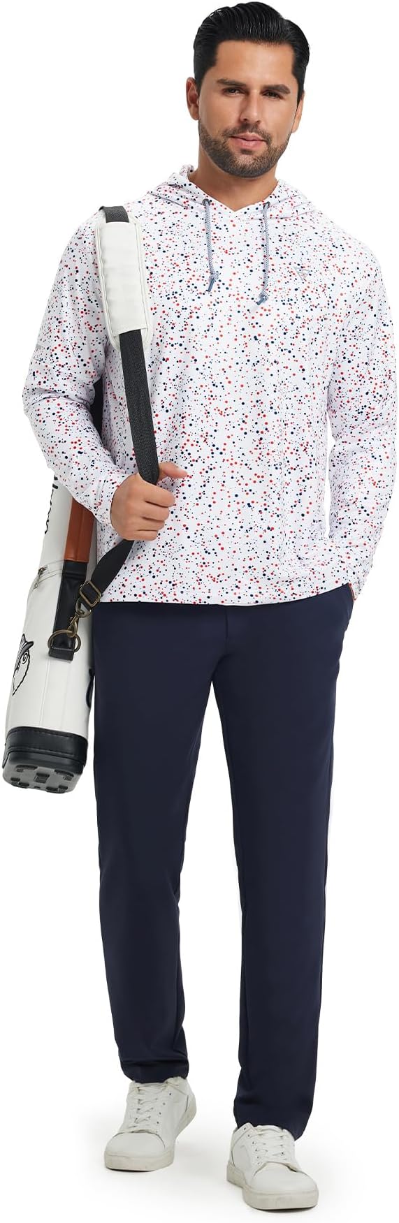 Hoodies for Men Golf Fleece Hooded Sweatshirts Dry Fit Athletic Lightweight Casual Midlayer Mens Hoodies Pullover