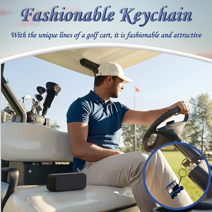Golf Cart accessories Keychain，Keys To The Golf Cart Accessories Retro Metal Keychains for Golf Lovers Players