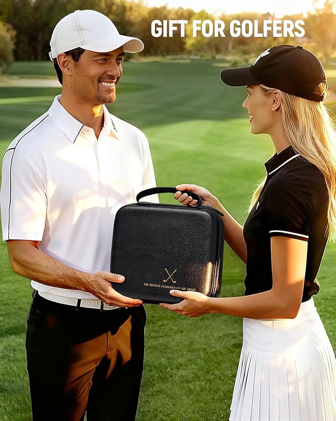 Coralogo Golf Gift for Men and Women - Golfing Accessories Kit Golf Gift Set for Birthday Valentines Day with Handy Case, Balls, Tees, Divot Tool, Score Counter, Club Cleaner, Towel, Card for Golfer