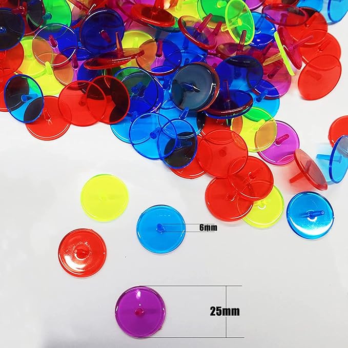 Golf Ball Markers Bulk 50/100/150 Pcs Position Marker Multicolor Transparent Plastic 25mm Flat Round Golf Mark Accessories