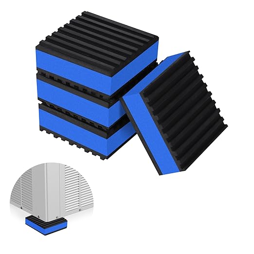 ToLanbbt 4 Pack Anti Vibration Pads for Washing Machine 2"x2", 7/8"T EVA Mechanical Damping Vibrating Sound Isolation Pad Rubber Isolator Mat for Compressor, Air Conditioner, Washer, Dryer, Treadmill