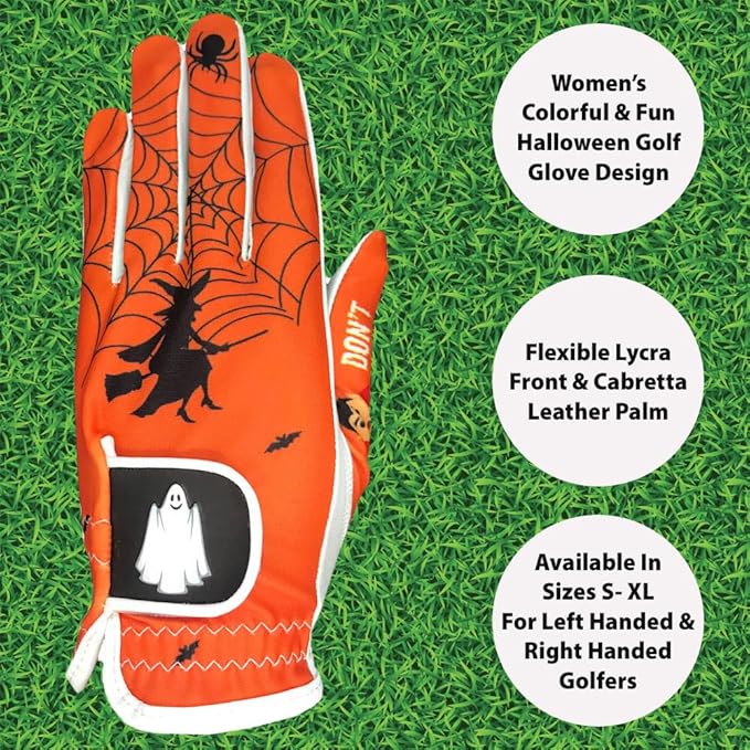 Giggle Golf Women's Golf Glove - Adjustable Strap, Left Hand Gloves for Women