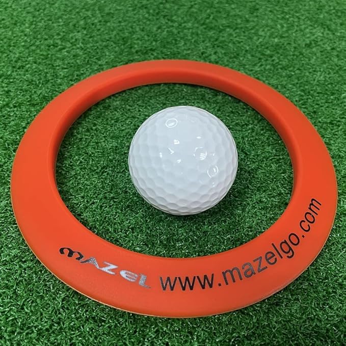 MAZEL Golf Putting Cup/Ring for Training Aid Indoor & Outdoor - All-Direction Practice Hole Putting Accuracy Trainer