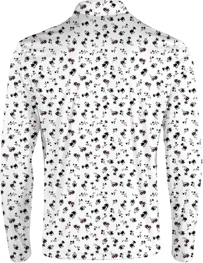 Men's Long Sleeve Golf Shirt Quick Dry 3 Button Work Fishing Outdoor Casual Collar Shirt