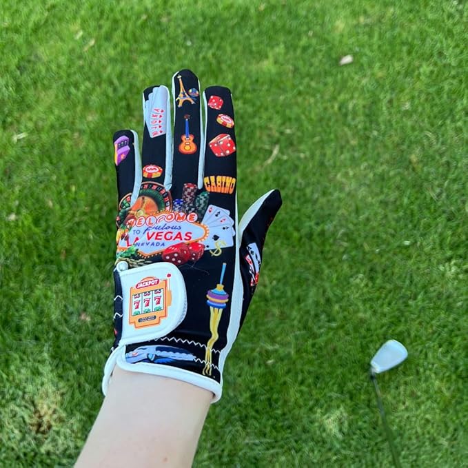 Giggle Golf Women's Golf Glove - Adjustable Strap, Left Hand Gloves for Women