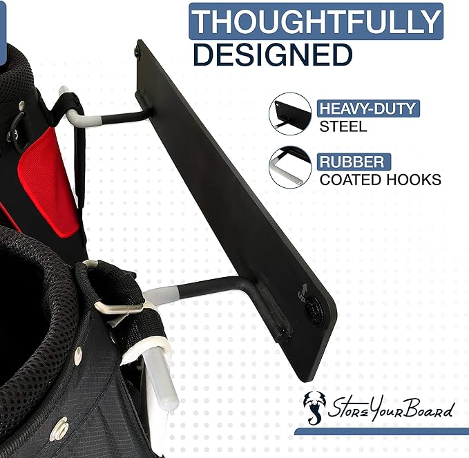 StoreYourBoard BLAT 2 Golf Bag Wall Mount | Home & Garage Storage Hooks | Golf Bag Holder | Heavy-Duty Wall Mount Organizer for Golf Bags & Accessories