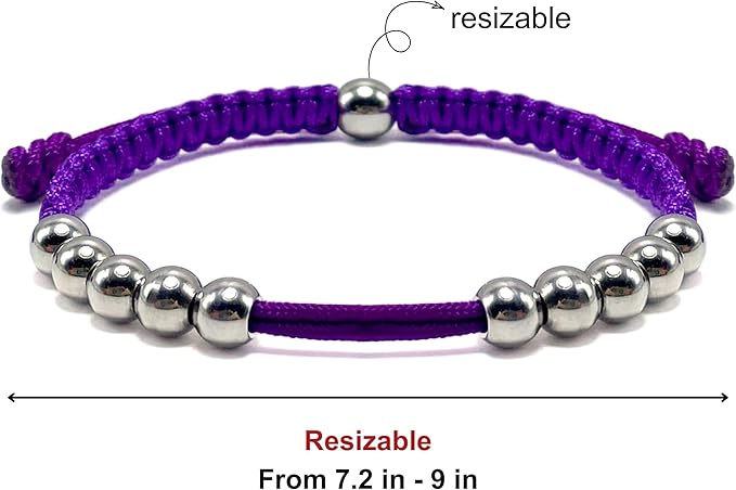 LAMIBEE Golf Stainless Steel 10 Beads Score Counter Bracelet, Golf Stroke Count Bracelet, Resizable and Easy to Adjust Golf Round Scoring Tracker, Durable and Stylish Golf Accessory
