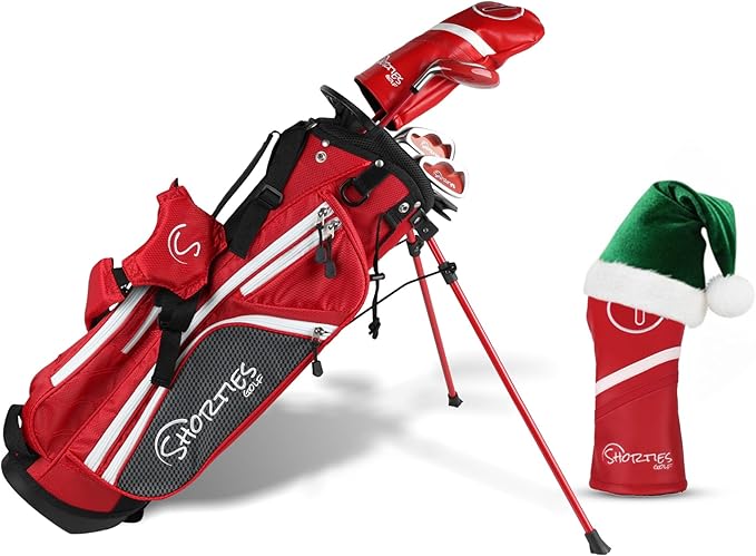 Shorties Golf - Kids Golf Club Set | Perfect for Toddler Golfers and Kids 34"-38" Tall | EasyCarry Stand Bag | Driver, 7-Iron, Putter, Headcover, and Rain Cover