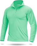 Boladeci Men's UPF 50+ Sun Shirts 1/4 Zip Long Sleeve SPF UV Protection Lightweight Quick Dry Quarter Zip Golf Shirts