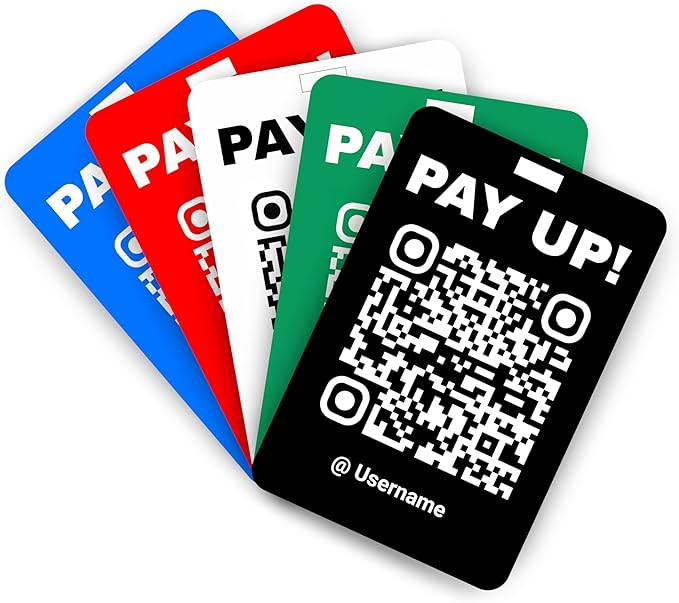 Pay UP Golf Bag Tag with Custom QR Code Funny Venmo Tip Tag Personalized Golf Accessory Gift for Golfers