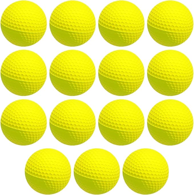 D-Xam Foam Golf Balls Bulk Practice Golf Ball Soft Multicolor, Yellow, White or Orange | Long Lasting & Realistic Feel | Limited Flight Use Indoors Outdoors Backyard Training