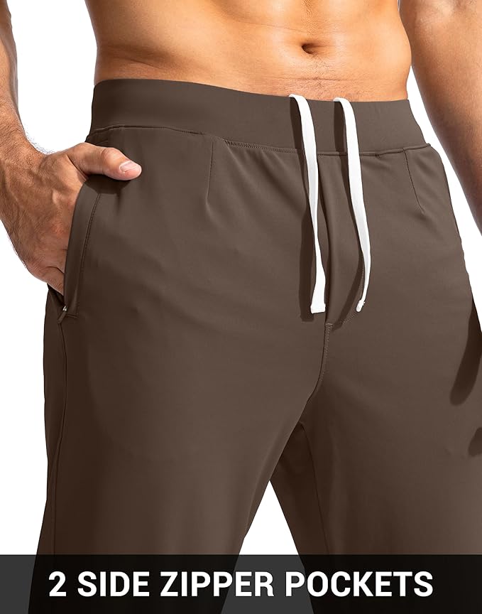 G Gradual Men's Golf Joggers Pants with Zipper Pockets Stretch Sweatpants Slim Fit Track Pants Joggers for Men Work Running