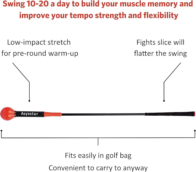 Golf Swing Trainer Aid - Power Flex Golf Swing Training aid for Strength and Tempo Golf Swing Speed Trainer Golf Training aid Golf Warm up Stick