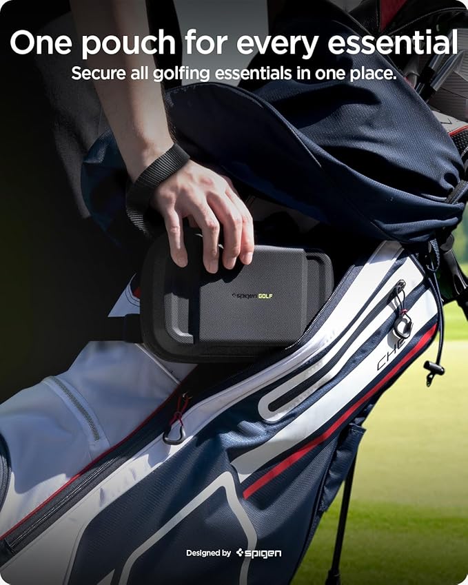 Spigen Golf Essentials Organizer Pouch - Golf Accessories/Valuables Holder and Case Fits Balls, Tees, Markers, Gloves