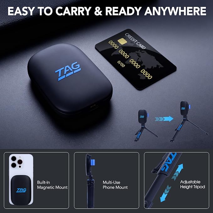 TAG ONE Sports Radar with 6 Hour Rechargeable Battery - Baseball, Softball & Golf Speed Radar Gun - Accurate Speed Tracker, Portable Pitch & Hit Training Tool, App Integration with AI Smart Coaching