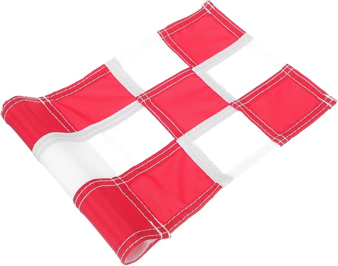 YARNOW Golfing Training Flag for Practice Court Checkered Red and White Golf Pin Flag Portable and Reusable Putting Flagstick for Skill Improvement