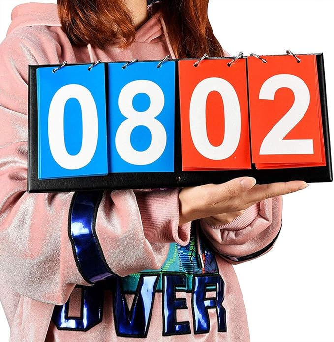 APORO Portable Table Top Scoreboard Flipper, Multi Sports Score Flip Scoreboard