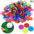 Golf Ball Markers Bulk 50/100/150 Pcs Position Marker Multicolor Transparent Plastic 25mm Flat Round Golf Mark Accessories