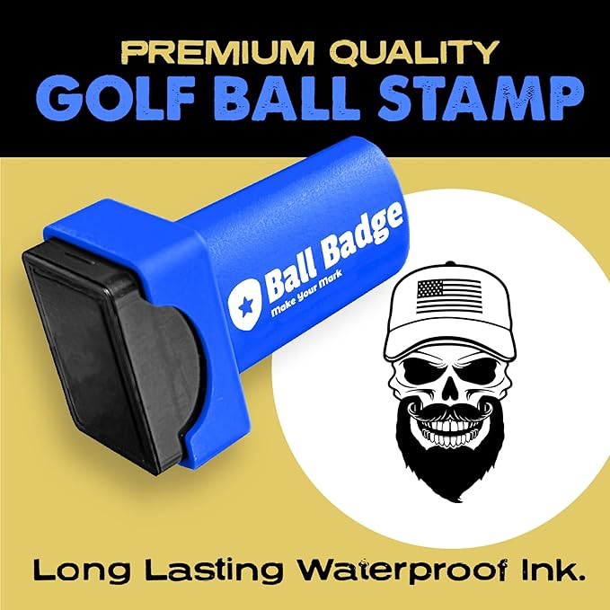 Ball Badge - Golf Ball Stamp (The Icon Series), Golf Ball Marker, Reusable Golf Ball Marking Tool to Identify Golf Balls