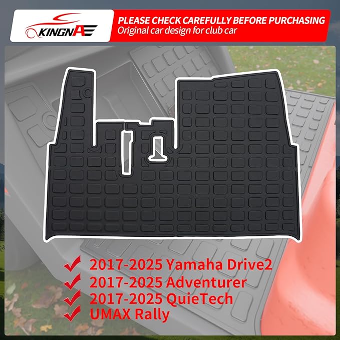 Floor Mats Compatible with 2017-2025 Yamaha Drive2 and UMAX Rally TPE All Weather Guard Protector for 2024 Drive2 Accessories