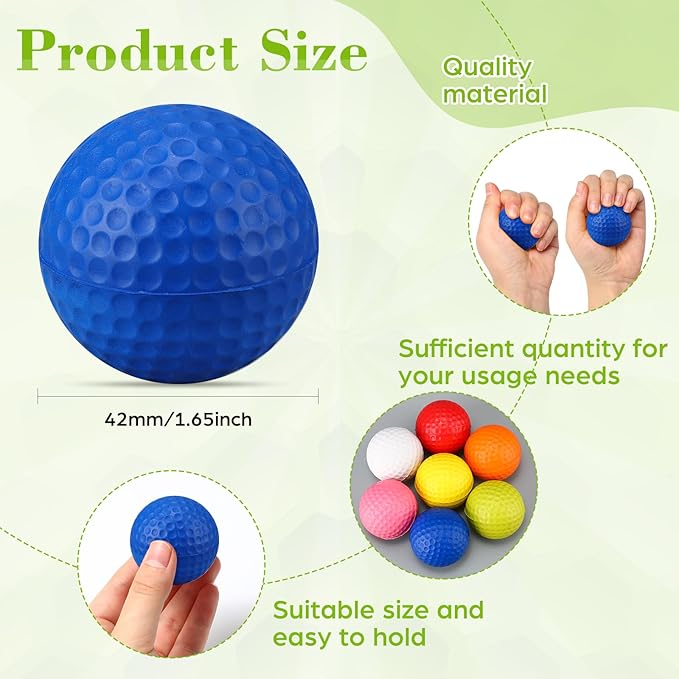 30 Pcs Foam Golf Practice Balls Soft Foam Balls for Golf Practice Realistic Feel and Flight Sport Training
