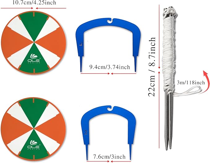 Golf Training Aids OLE ANDIGO 2 PCS Golf Target Holes, 2 PCS Golf Putting Gates and 1 PCS Golf Putting String Line,Golf Putting Alignment Tool,Effective Putt Training and Putting Drills