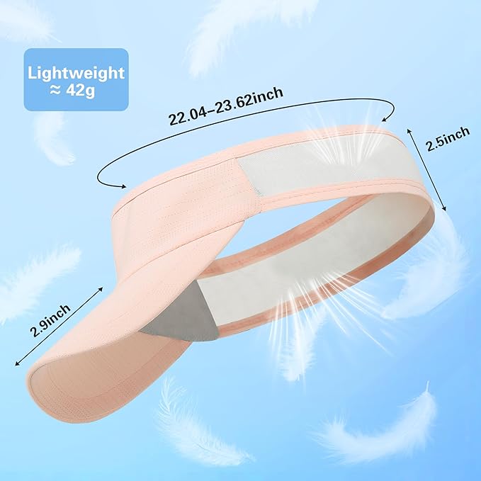 HH HOFNEN Sports Sun Visor Cooling Lightweight Stretchy Packable Running Golf Visor Hat for Men Women