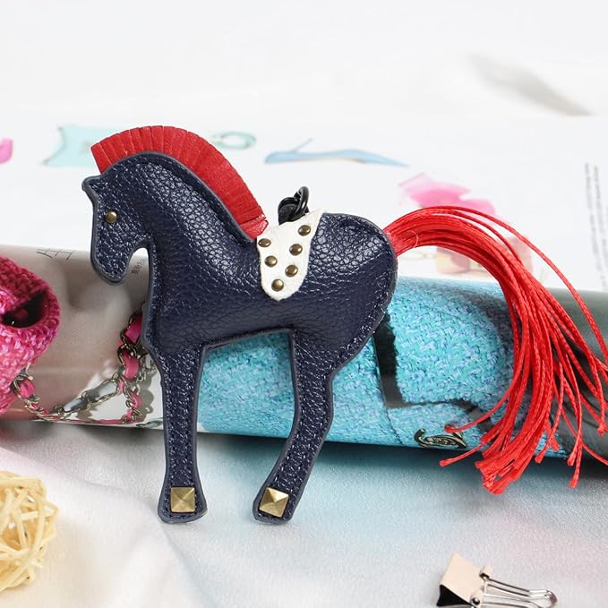 Horse Keychain, Hanging Charm Accessory for Purse, Bag and Backpacks Pony Key Chain for Women